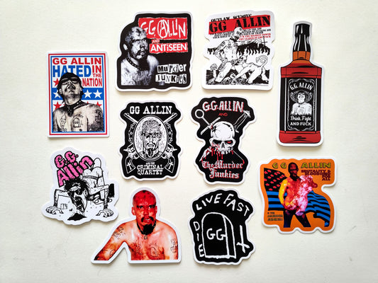 GG Allin Sticker Pack (10 Stickers)