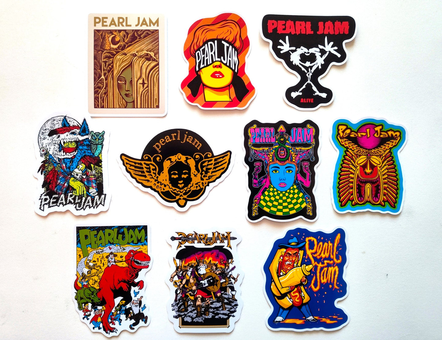 Pearl Jam Sticker Pack (10 Stickers)