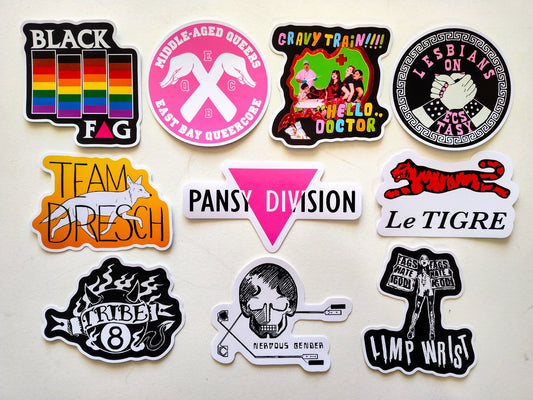 Queercore Sticker Pack (10 Stickers) SET 1