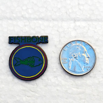Fishbone Enamel Pin