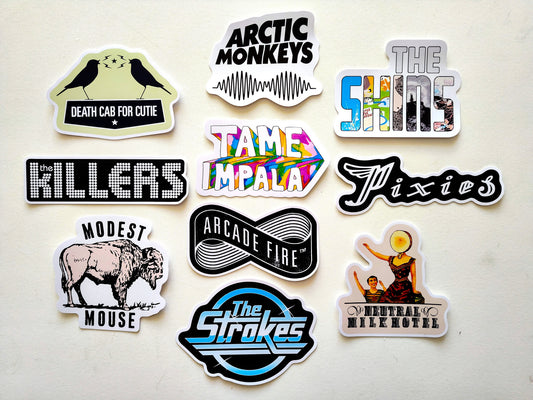 Indie Rock Sticker Pack (10 Stickers) Set 1