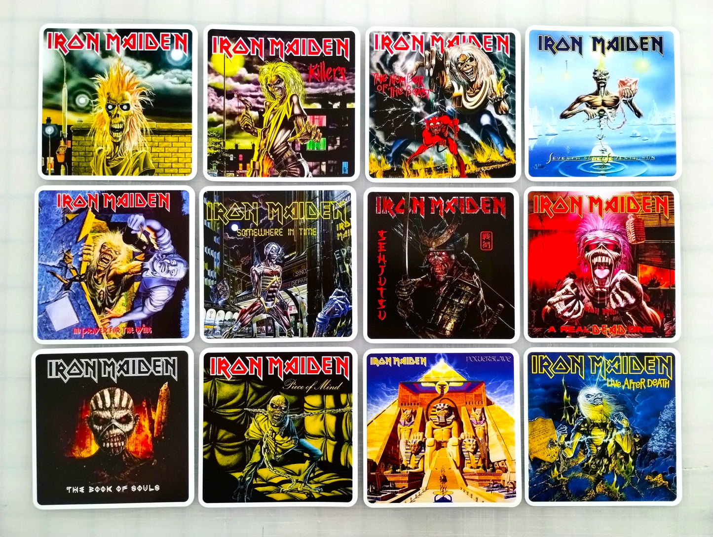 Iron Maiden Album Cover Sticker Pack (12 Stickers)