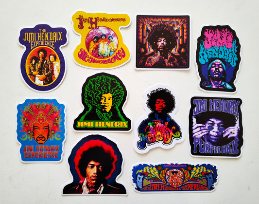 Jimi Hendrix Sticker Pack (10 Stickers)