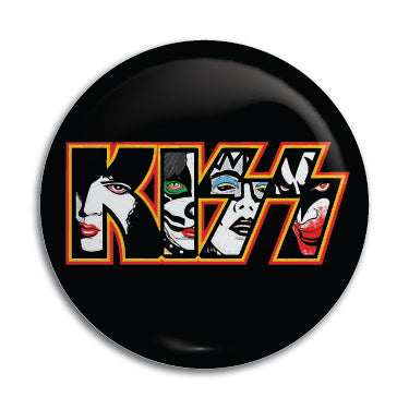 Kiss (Faces Logo) 1" Button / Pin / Badge