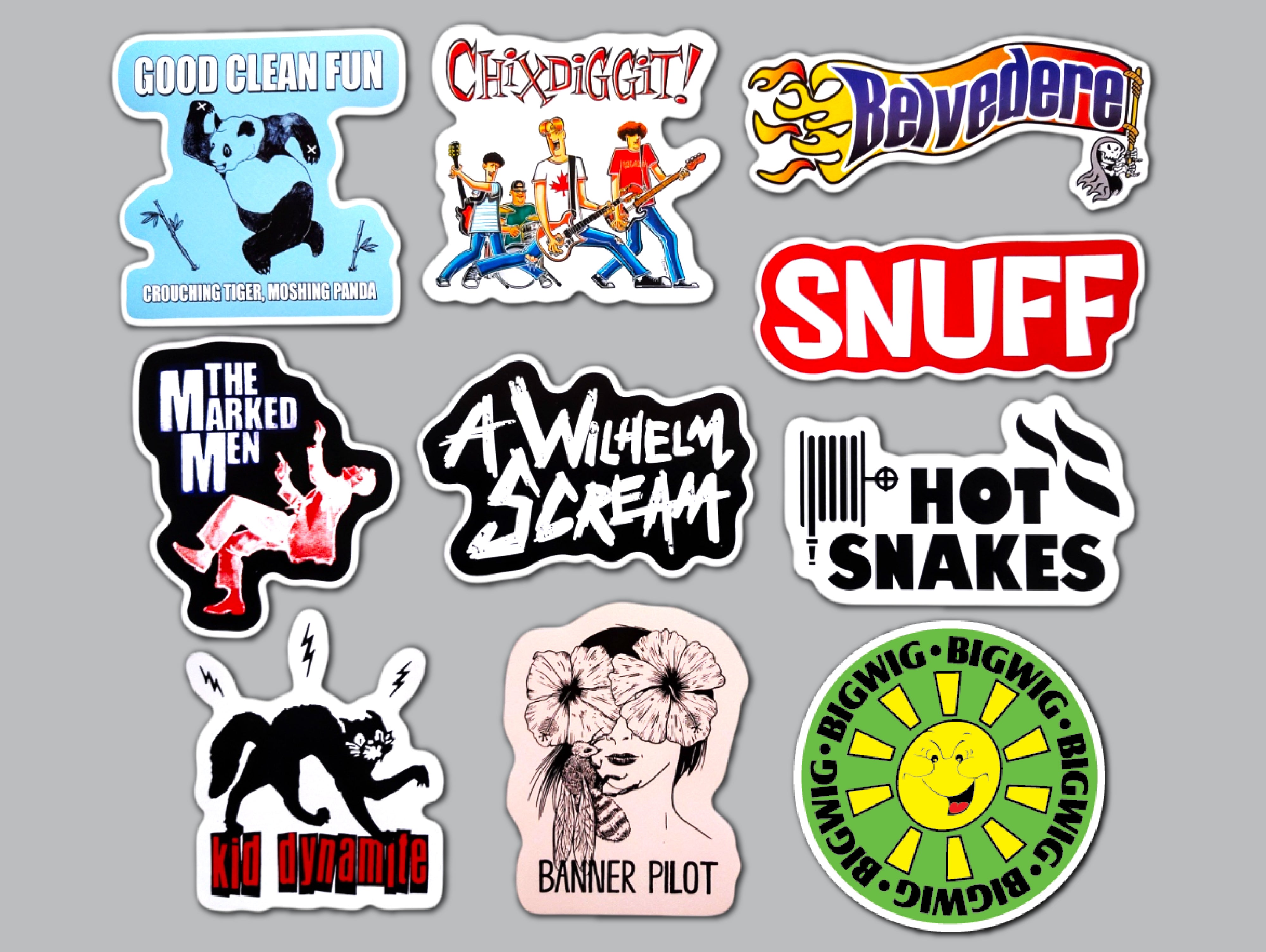 Melodic Punk / Skate Punk / Pop Punk Sticker Pack (10 Stickers) Set 3 ...