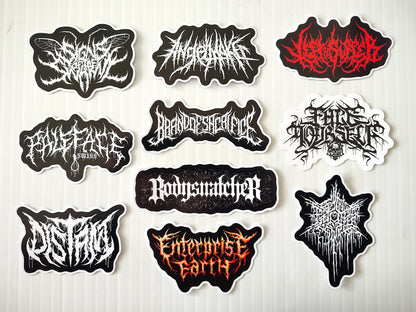 Metalcore / Deathcore / Death Metal Sticker Pack (10 Stickers) SET 5