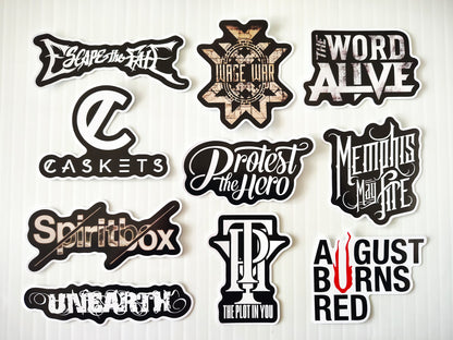 Metalcore / Deathcore / Death Metal Sticker Pack (10 Stickers) SET 7