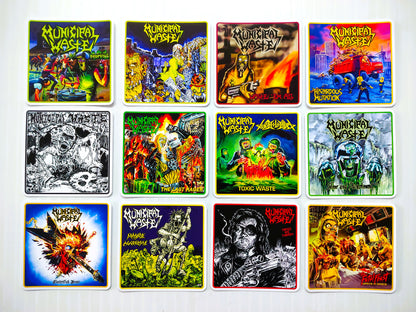 Municipal Waste Album Cover Sticker Pack (12 Stickers)