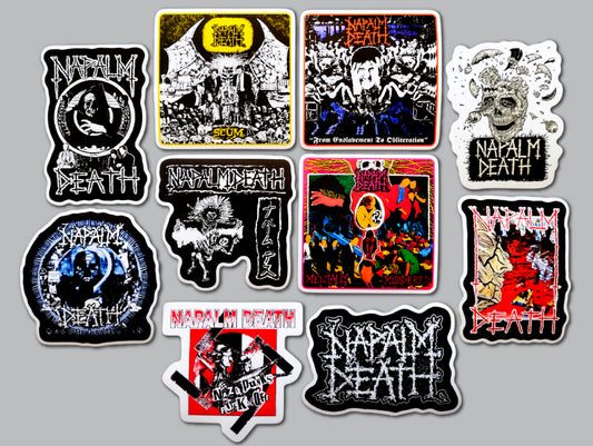 Napalm Death Sticker Pack (10 Stickers)