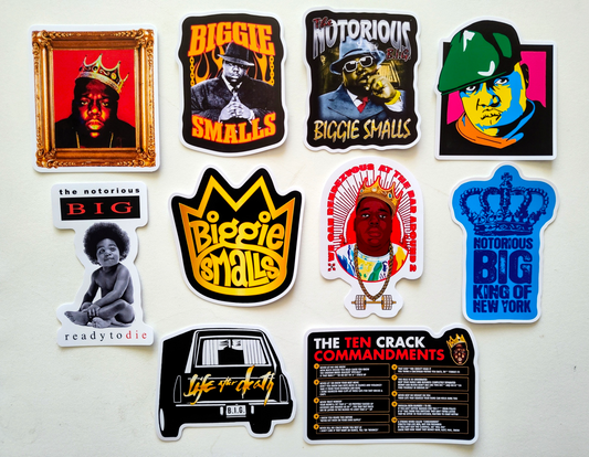 Notorious B.I.G. (Biggie Smalls) Hip-Hop Sticker Pack (10 Stickers)