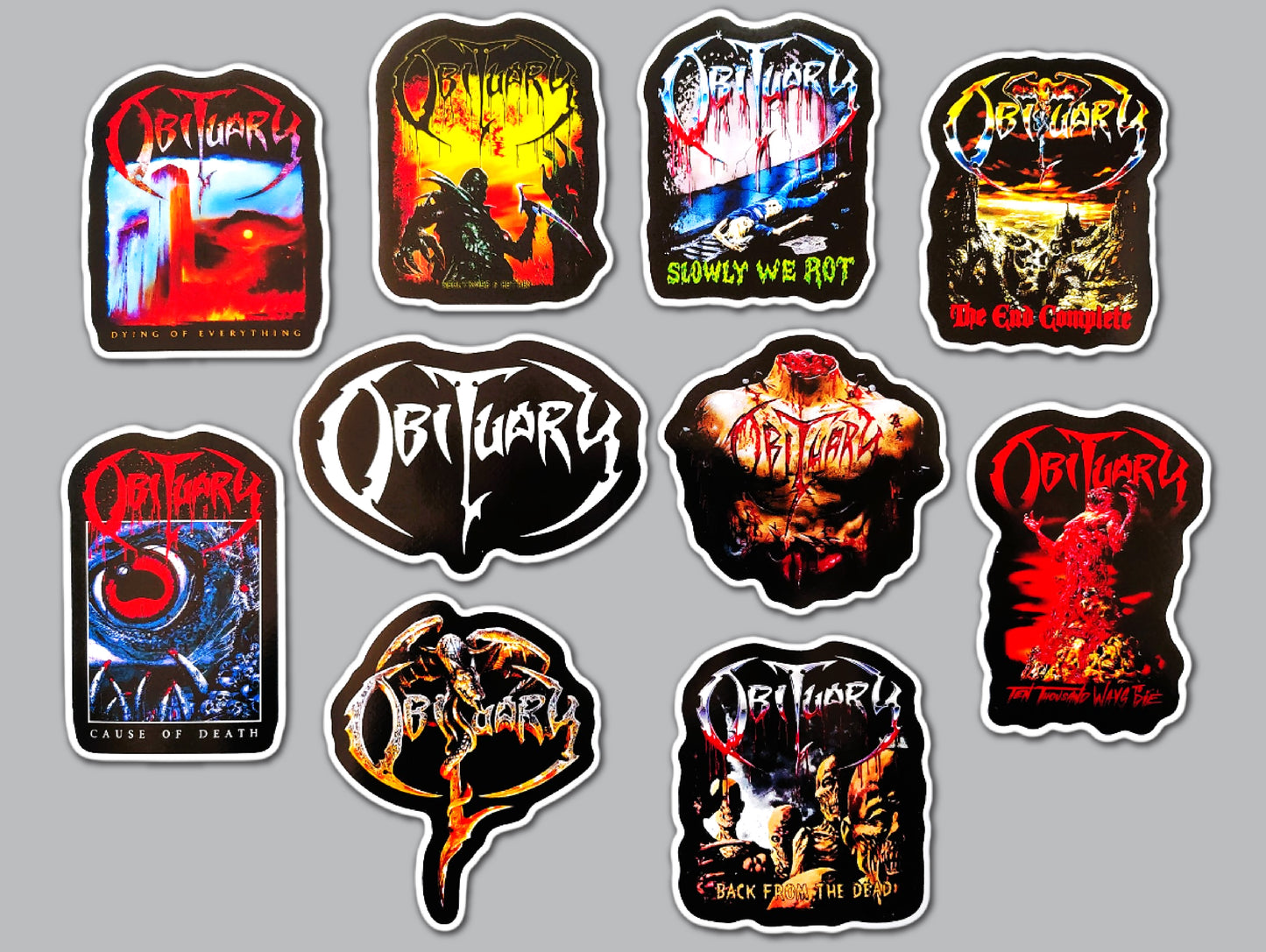 Obituary Sticker Pack (10 Stickers)