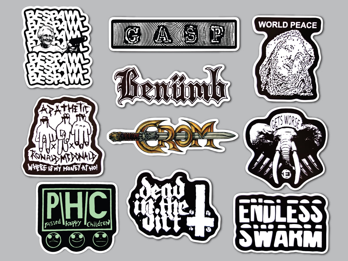 Powerviolence / Fastcore Sticker Pack (10 Stickers) SET 6