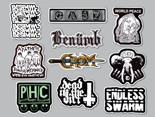 Powerviolence / Fastcore Sticker Pack (10 Stickers) SET 6