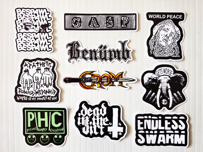 Powerviolence / Fastcore Sticker Pack (10 Stickers) SET 6