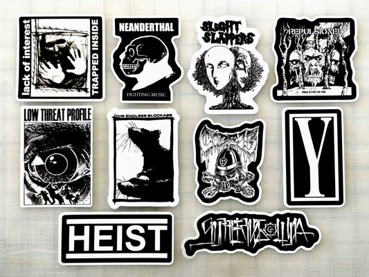 Powerviolence / Fastcore Sticker Pack (10 Stickers) SET 3