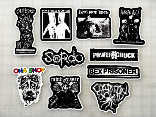 Powerviolence / Fastcore Sticker Pack (10 Stickers) SET 4