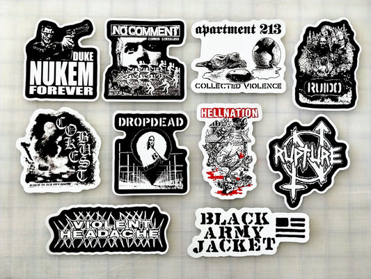 Powerviolence / Fastcore Sticker Pack (10 Stickers) SET 5