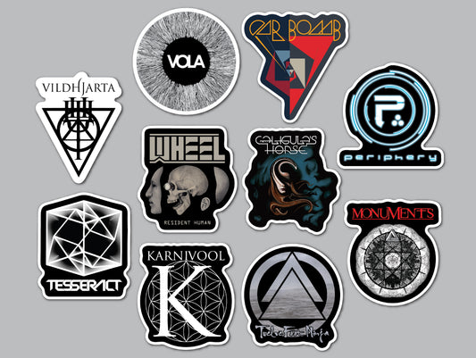 Progressive Metal / Death Metal Sticker Pack (10 Stickers) SET 2