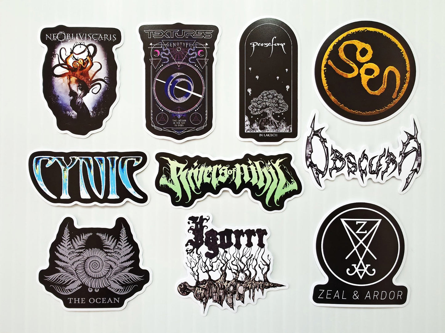 Progressive Metal / Death Metal Sticker Pack (10 Stickers) SET 3