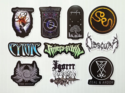 Progressive Metal / Death Metal Sticker Pack (10 Stickers) SET 3