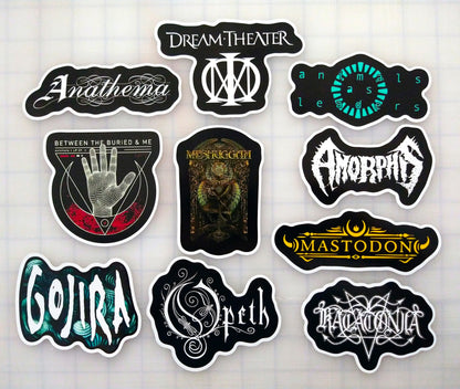 Progressive Metal / Death Metal Sticker Pack (10 Stickers) SET 1
