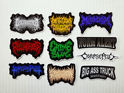 Slam Metal / Brutal Death Metal Sticker Pack (10 Stickers) SET 3