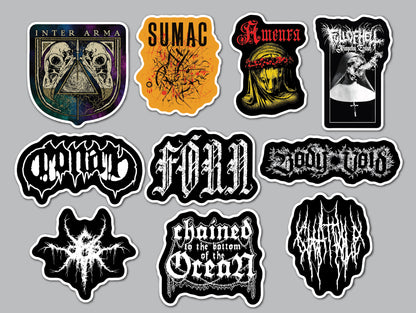 Stoner Metal / Sludge / Doom Sticker Pack (10 Stickers) SET 10