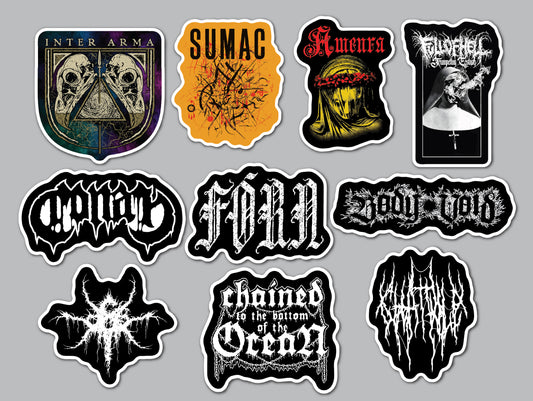 Stoner Metal / Sludge / Doom Sticker Pack (10 Stickers) SET 10