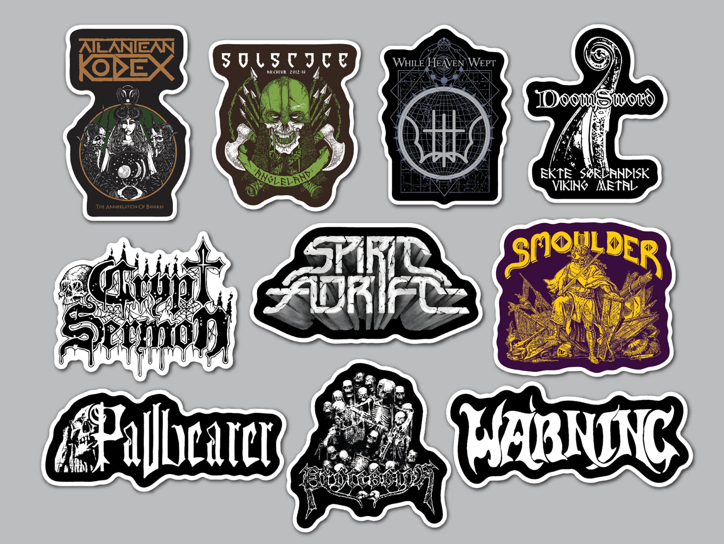 Stoner Metal / Sludge / Doom Sticker Pack (10 Stickers) SET 11