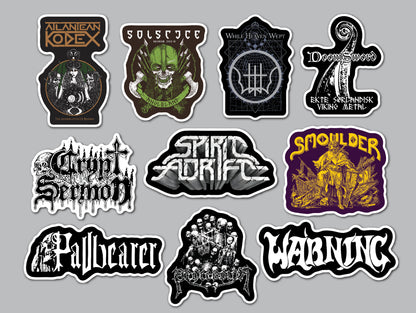 Stoner Metal / Sludge / Doom Sticker Pack (10 Stickers) SET 11