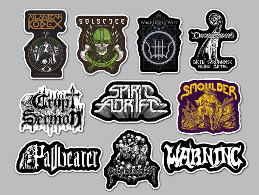 Stoner Metal / Sludge / Doom Sticker Pack (10 Stickers) SET 11