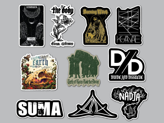 Stoner Metal / Sludge / Doom Sticker Pack (10 Stickers) SET 12