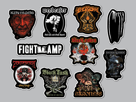 Stoner Metal / Sludge / Doom Sticker Pack (10 Stickers) SET 13