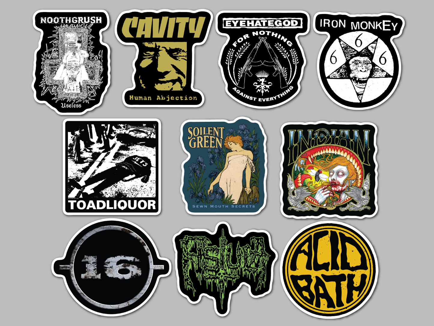 Stoner Metal / Sludge / Doom Sticker Pack (10 Stickers) SET 5
