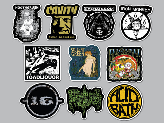 Stoner Metal / Sludge / Doom Sticker Pack (10 Stickers) SET 5