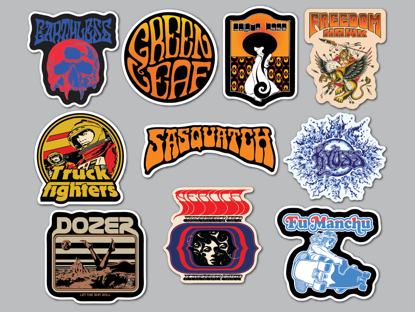 Stoner Metal / Sludge / Doom Sticker Pack (10 Stickers) SET 6