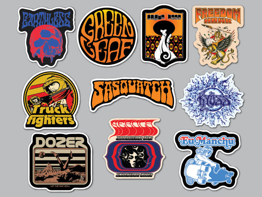 Stoner Metal / Sludge / Doom Sticker Pack (10 Stickers) SET 6