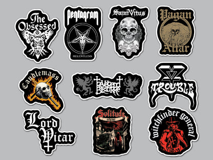 Stoner Metal / Sludge / Doom Sticker Pack (10 Stickers) SET 9