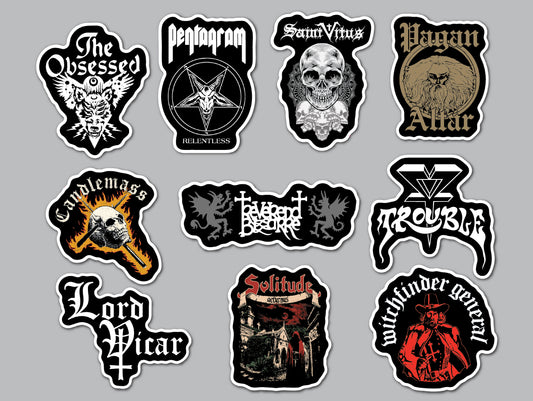 Stoner Metal / Sludge / Doom Sticker Pack (10 Stickers) SET 9