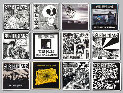 Subhumans Album Cover Sticker Pack (12 Stickers)