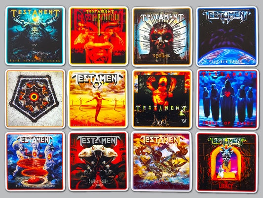 Testament Album Cover Sticker Pack (12 Stickers)