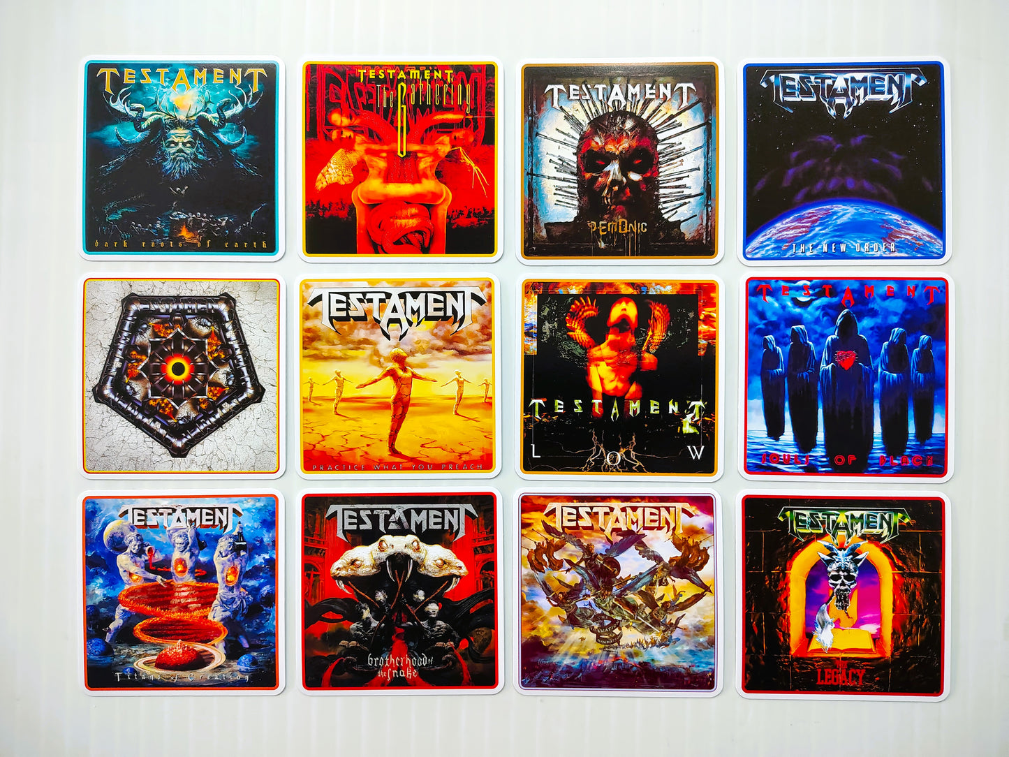 Testament Album Cover Sticker Pack (12 Stickers)