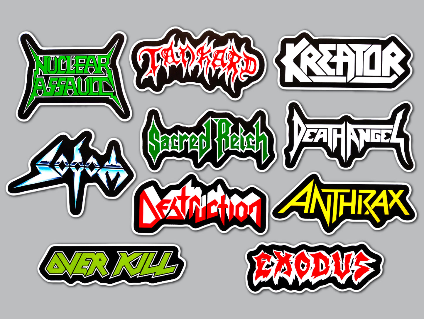 Thrash Metal Sticker Pack (10 Stickers) Set 1