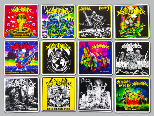 Toxic Holocaust Album Cover Sticker Pack (12 Stickers)
