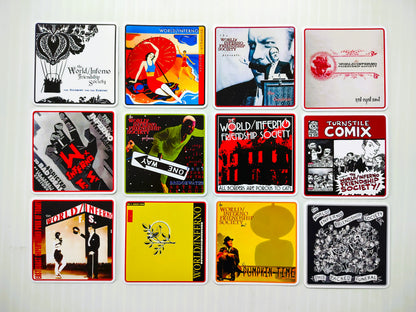 World Inferno Friendship Society Album Cover Sticker Pack (12 Stickers)