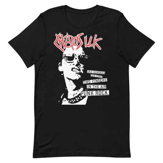 Chaos U.K. - One Hundred Per Cent Two Fingers In The Air Punk Rock T-Shirt