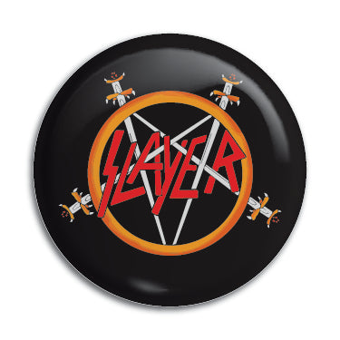 Slayer (Pentagram Logo) 1" Button / Pin / Badge Omni-Cult