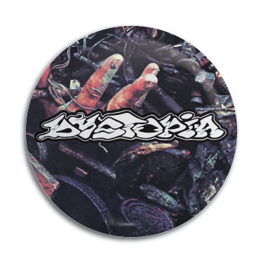 Dystopia (Human = Garbage) 1" Button / Pin / Badge