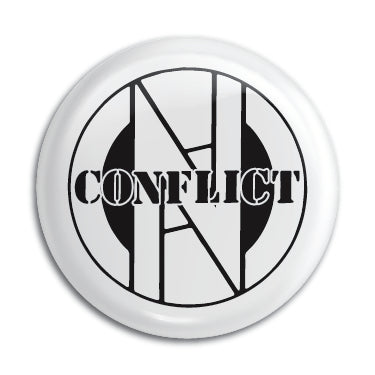 Conflict (White Logo) 1" Button / Pin / Badge Omni-Cult