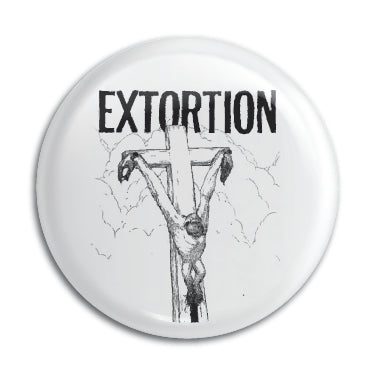 Extortion (Crucified Gorilla) 1" Button / Pin / Badge Omni-Cult